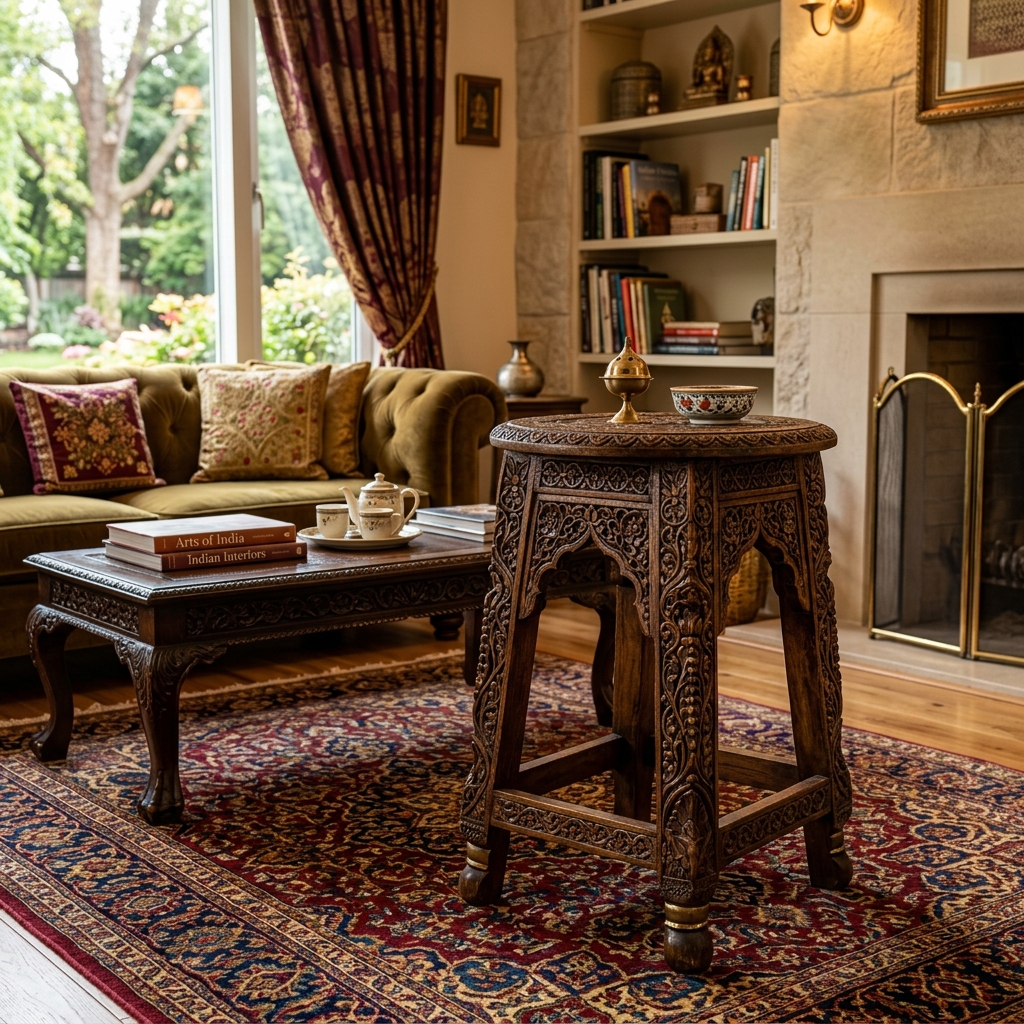Premium artisan wooden stool